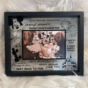 Disney Parks "Best Vacation Ever" Clear Glass Picture Frame